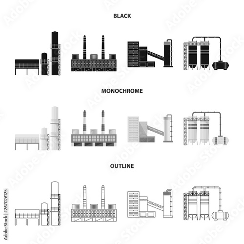 Vector illustration of production and structure logo. Set of production and technology stock vector illustration.