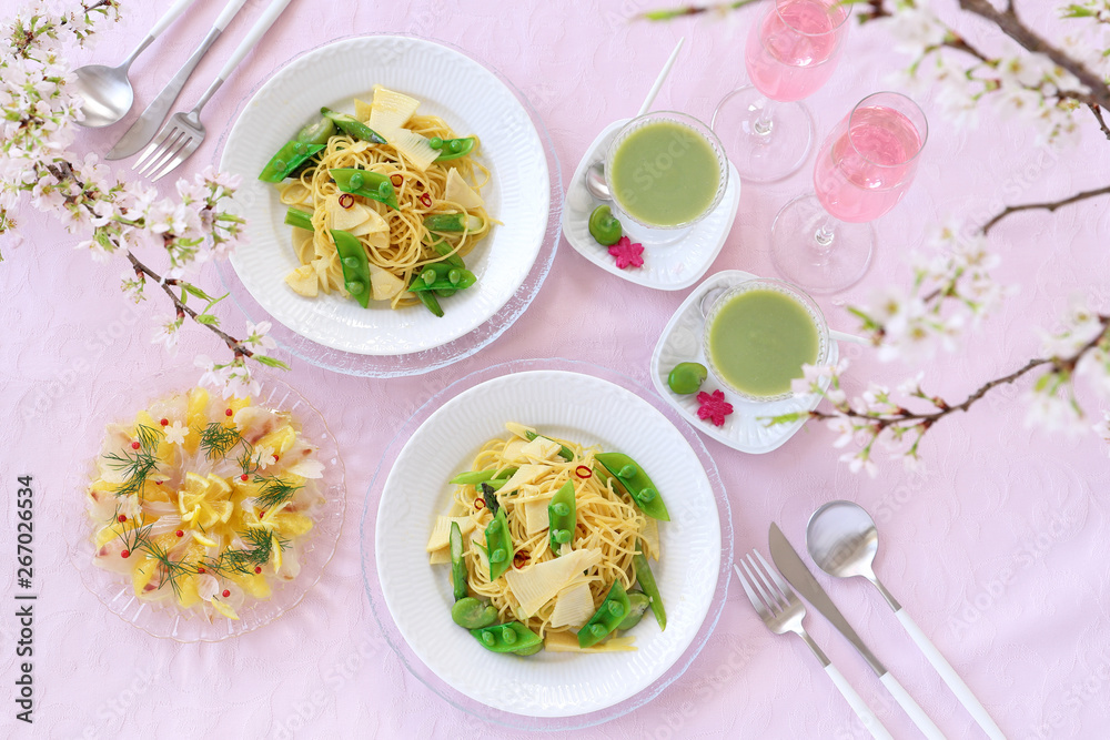 たけのこと春野菜のパスタ たけのこと春野菜のパスタ