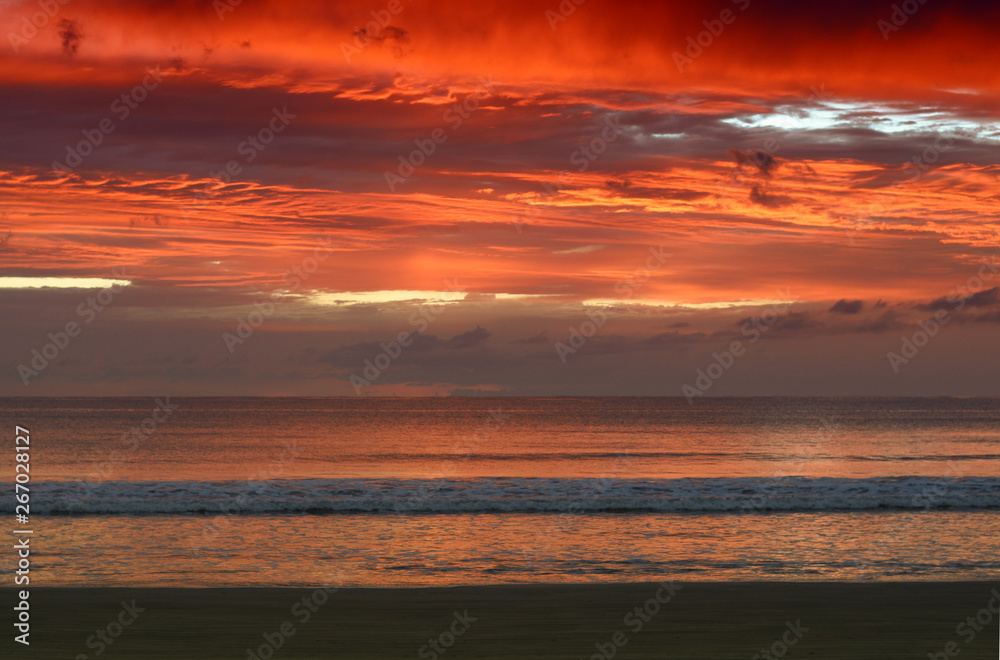 sunset over sea