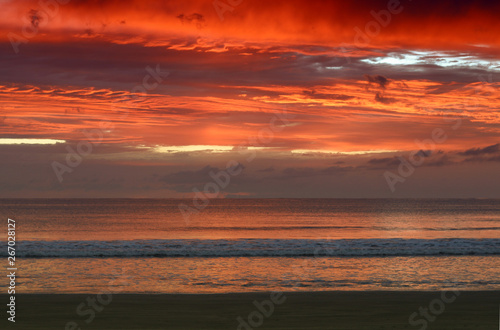 sunset over sea
