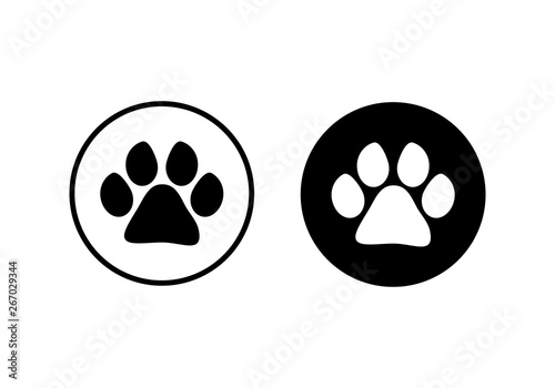 Paw icon vector. Paw Print icon