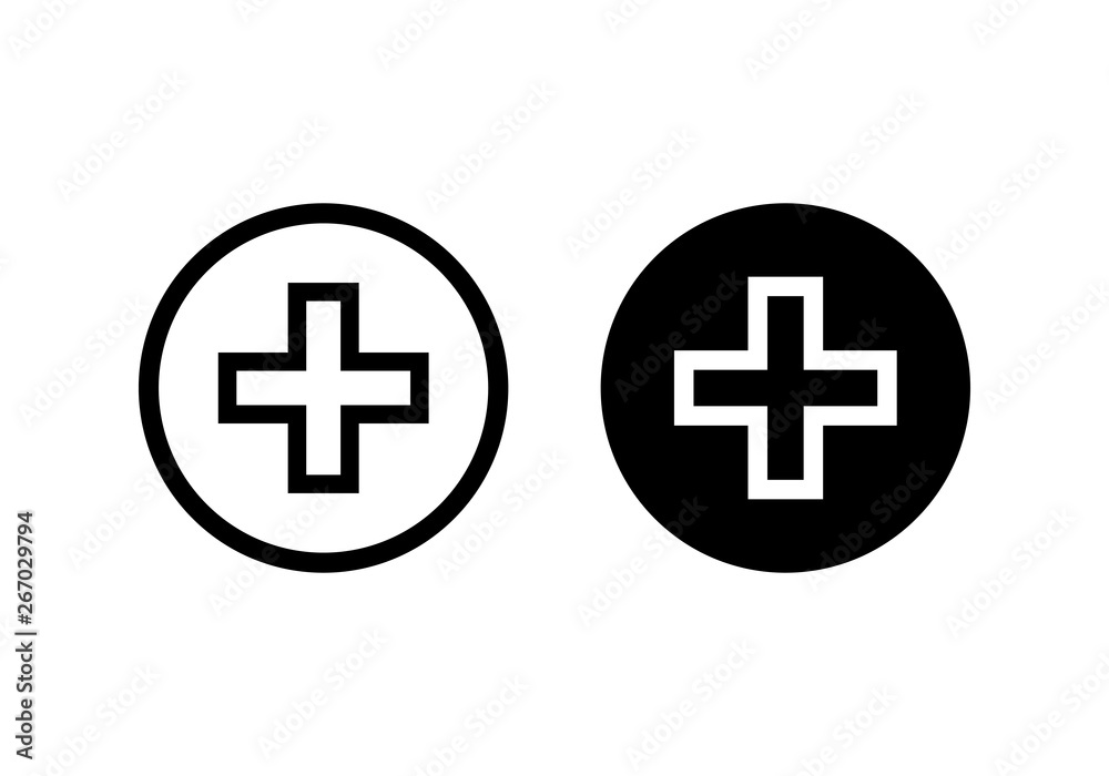 Plus Icon vector. Add icon. Addition sign. Medical Plus icon Plus Icon vector. Add icon. Addition sign. Medical Plus icon
