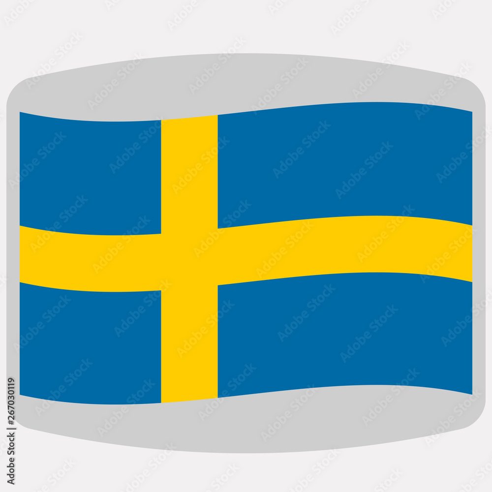 flag of sweden, vector illustration, flat flag of sweden, vector illustration, flat