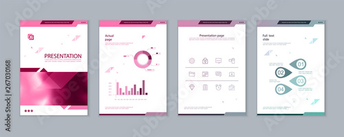 Set of brochures for marketing the promotion goods and services on market