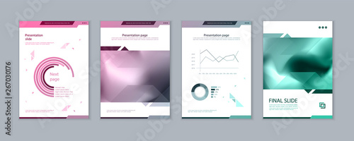 Set of brochures for marketing the promotion goods and services on market