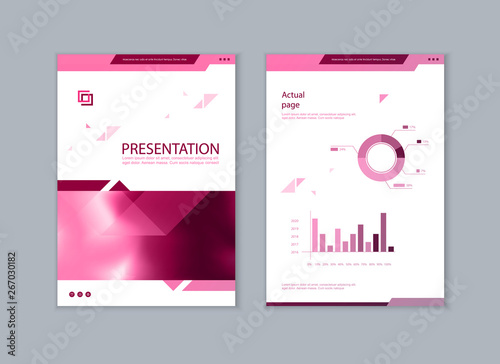 Set of brochures for marketing the promotion goods and services on market