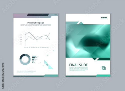 Set of brochures for marketing the promotion goods and services on market