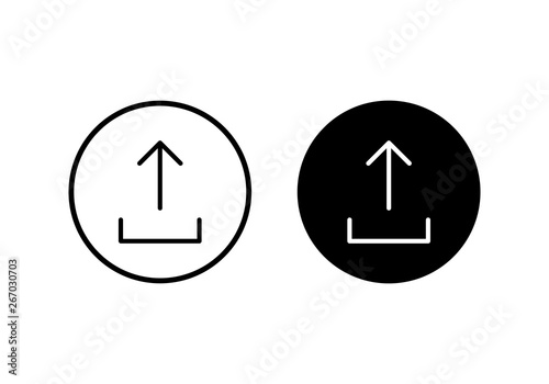 Upload icon vector. Upload sign icon. Upload button. Load symbol. © AAVAA