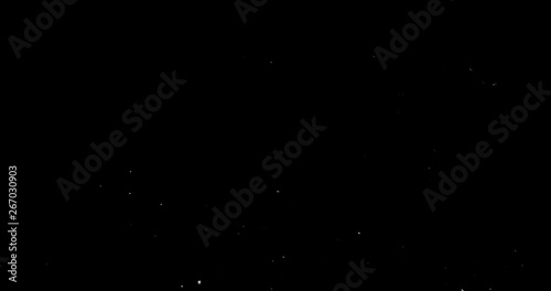 Floating Organic Dust Particles Shimmering On A Black Background photo