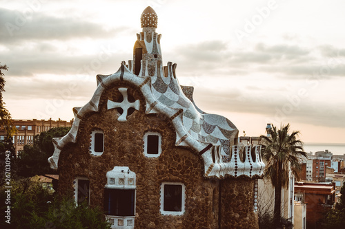 Photography View of the city from Park Guell in Barcelona