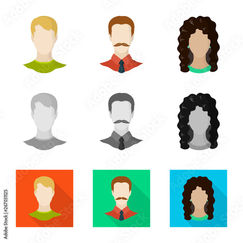 Vector illustration of professional and photo icon. Set of professional and profile stock vector illustration.