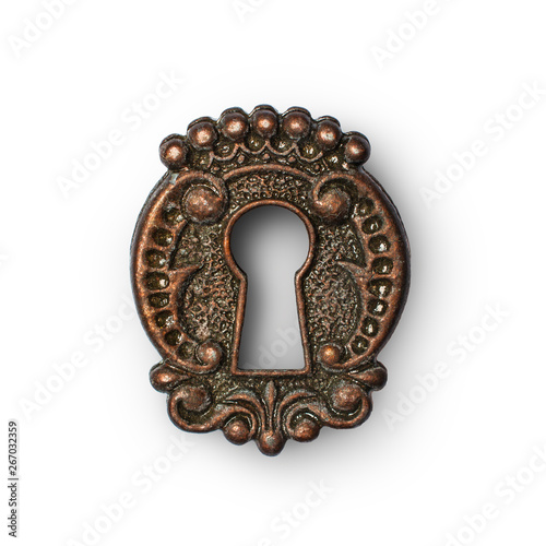 Vintage keyhole as decorative design element