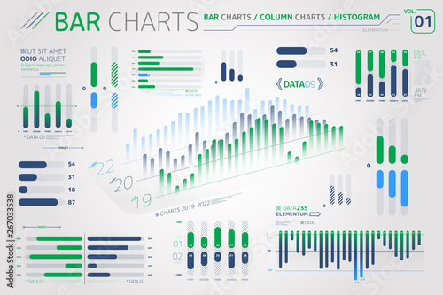 Bar Charts  Column Charts And Histograms Infographic Elements