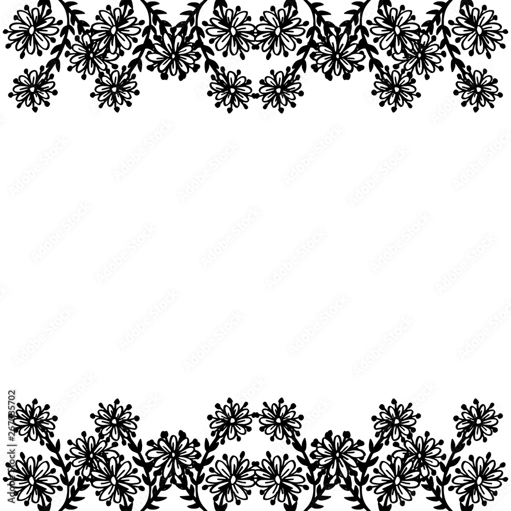 Vector illustration ornate flower frame with greeting card Vector illustration ornate flower frame with greeting card