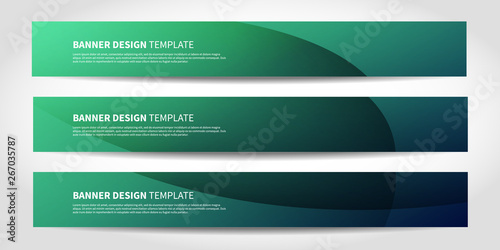 Vector banners with abstract geometric background. Website headers or footers design