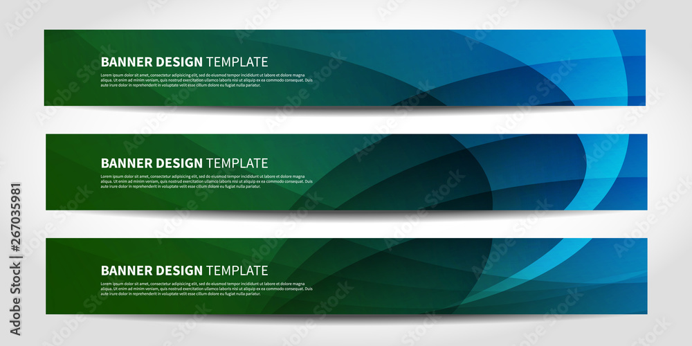 Vector banners with abstract geometric background. Website headers
