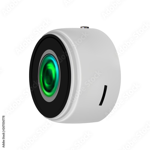 Cordless Supervision Safeguard Cctv Camera Vector. Wireless Electronic Camera Are Popular For Modern Security Consumers. Guard Alarm Watching And Record System Realistic 3d Illustration