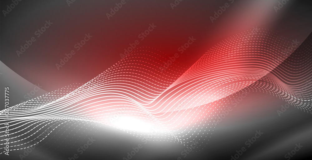 Fototapeta premium Neon lines shiny glowing background