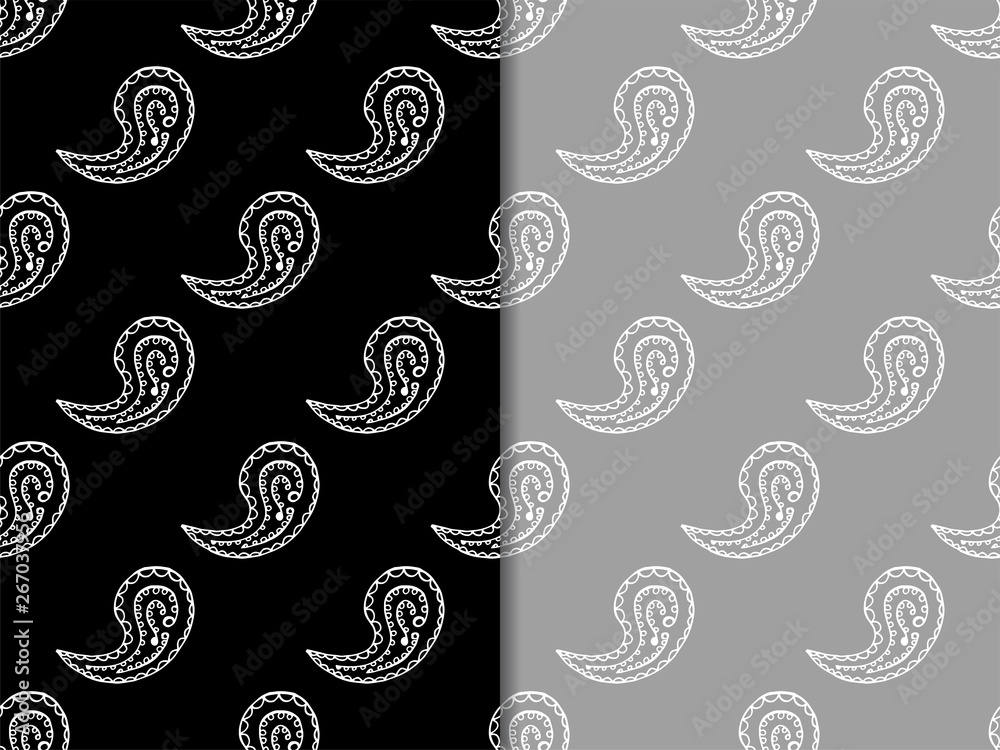 paisley seamless pattern, hand drawn indian cucumber, sketch paisley seamless pattern, hand drawn indian cucumber, sketch