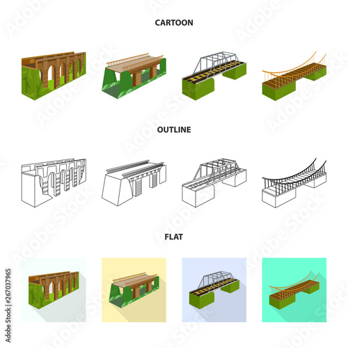 Vector design of connection and design symbol. Collection of connection and side stock vector illustration.