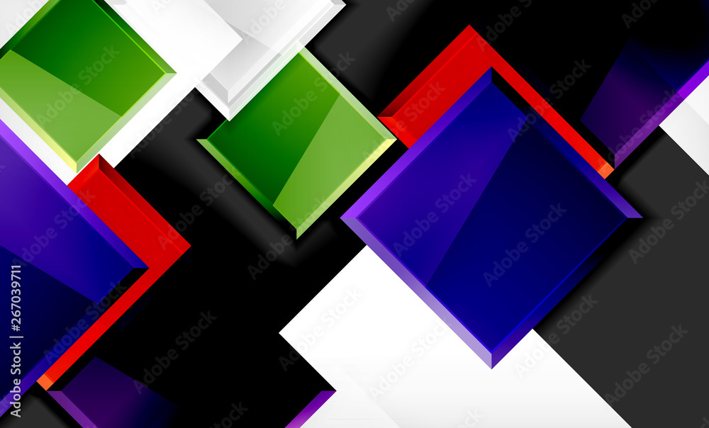 Bright colorful square shape blocks geometrical background Bright colorful square shape blocks geometrical background