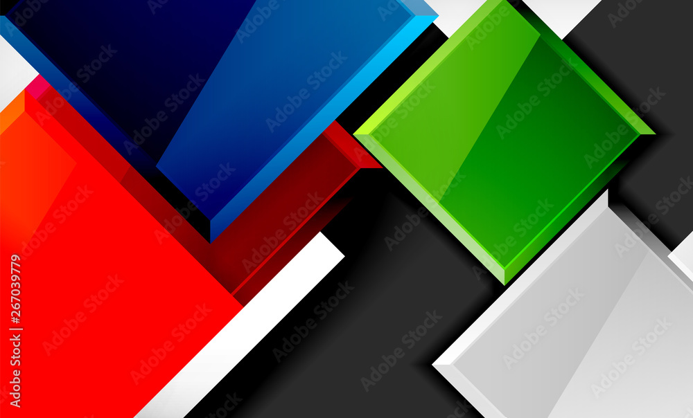 Colorful square and rectangle blocks background