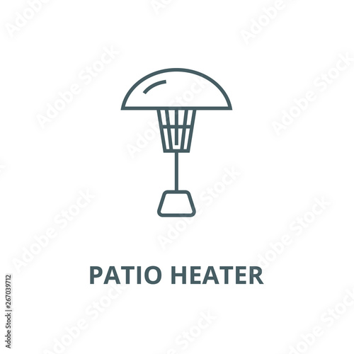 Patio heater vector line icon, outline concept, linear sign
