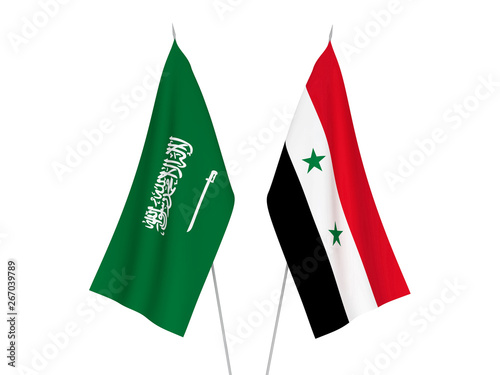 Saudi Arabia and Syria flags
