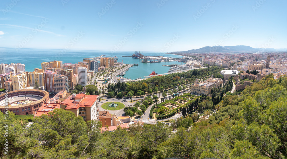 Gibralfaro panoramic of Málaga