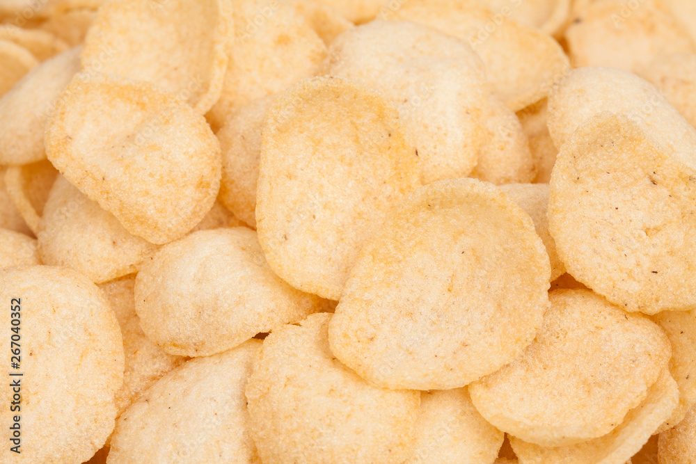 Close up pile of shrimp rice cracker thai snack. Close up pile of shrimp rice cracker thai snack.