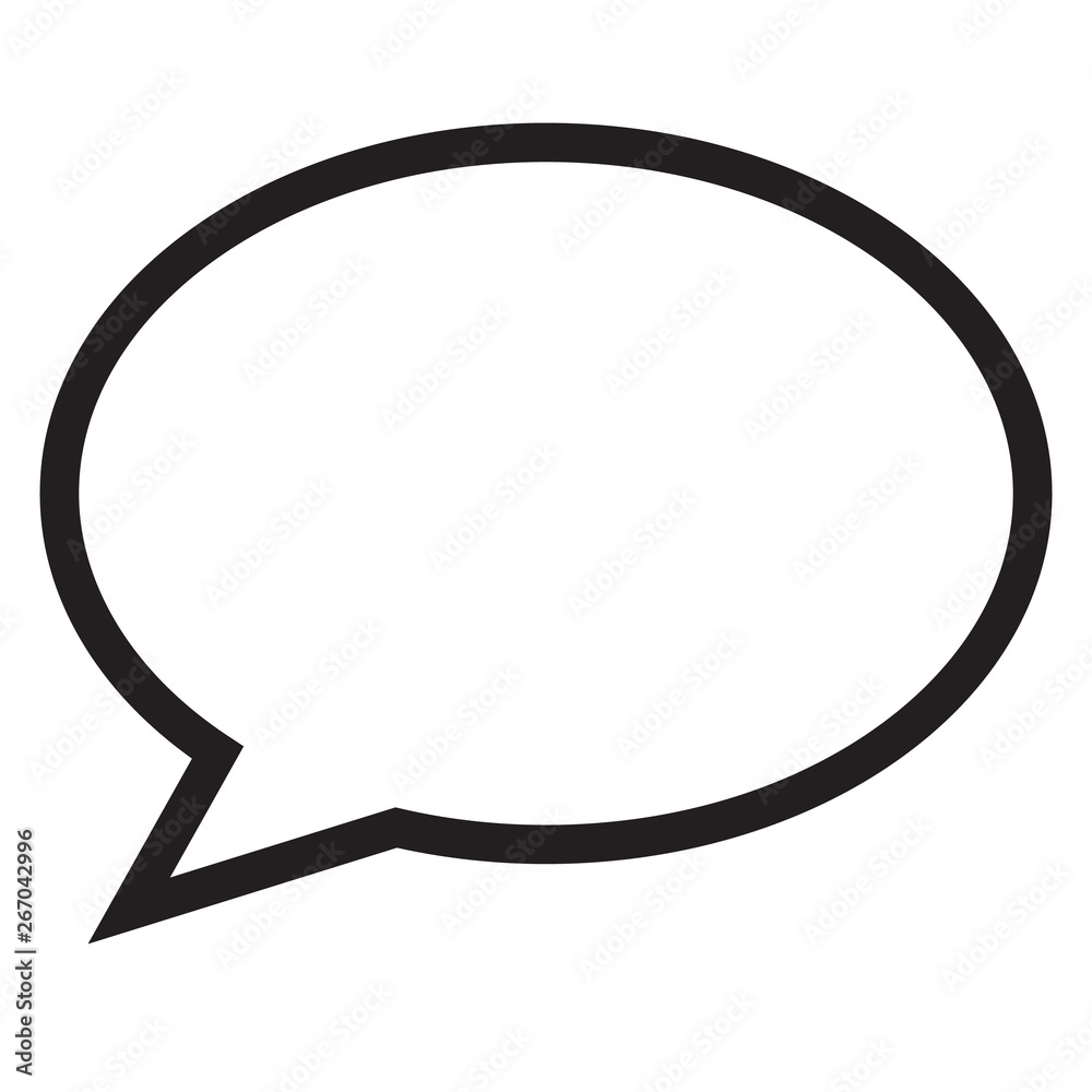 Vecteur Stock speech bubble icon on white background. flat style. speech  bubble icon for your web site design, logo, app, UI. blank empty white  speech bubble symbol. | Adobe Stock