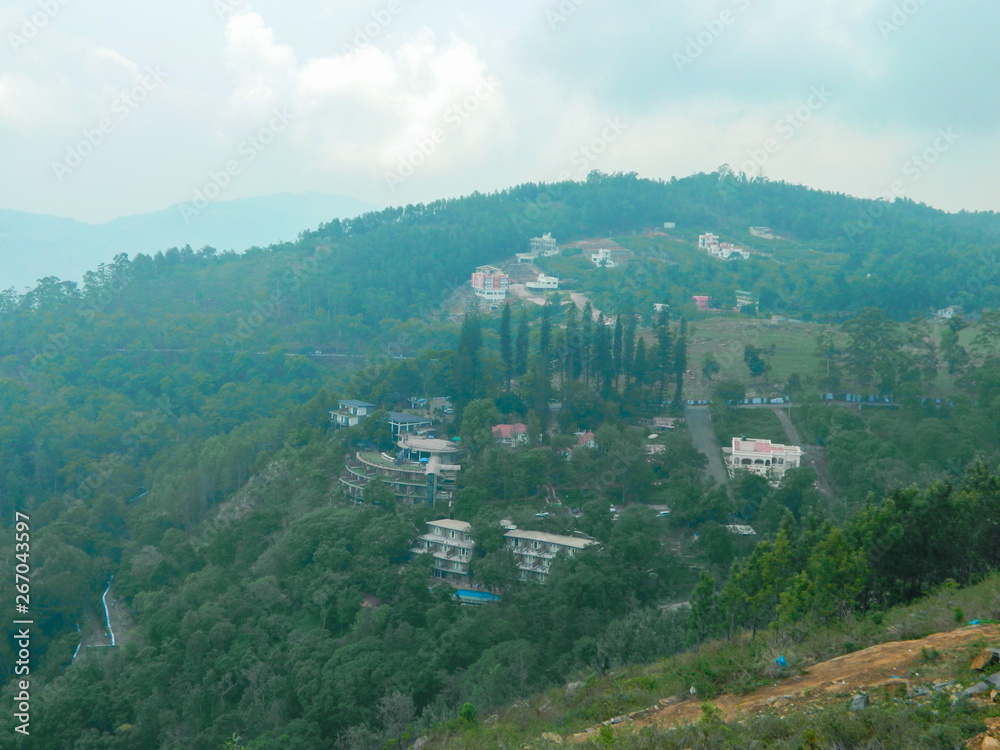 panoramic view of the village