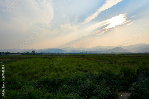 Landscape of nature in Dien Bien Phu North Vietnam.