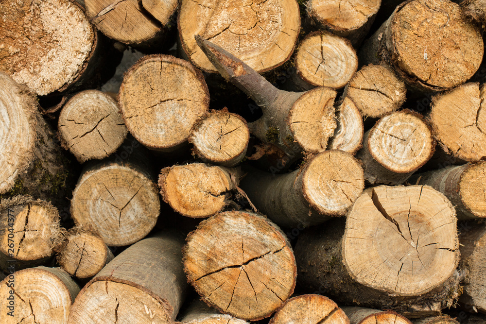 wooden firewood piled on top of each other in the street wooden firewood piled on top of each other in the street