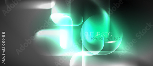Neon glowing techno lines, hi-tech futuristic abstract background template