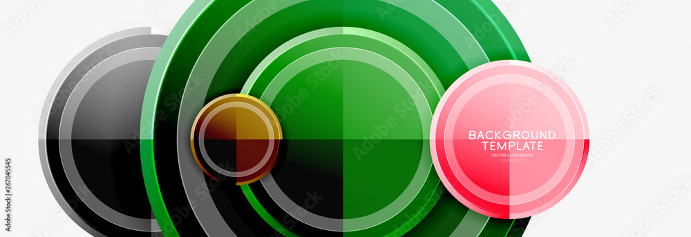 Colorful glossy circles background Colorful glossy circles background