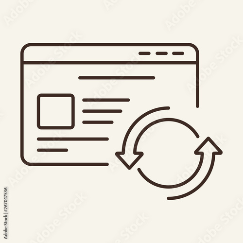 Website update line icon