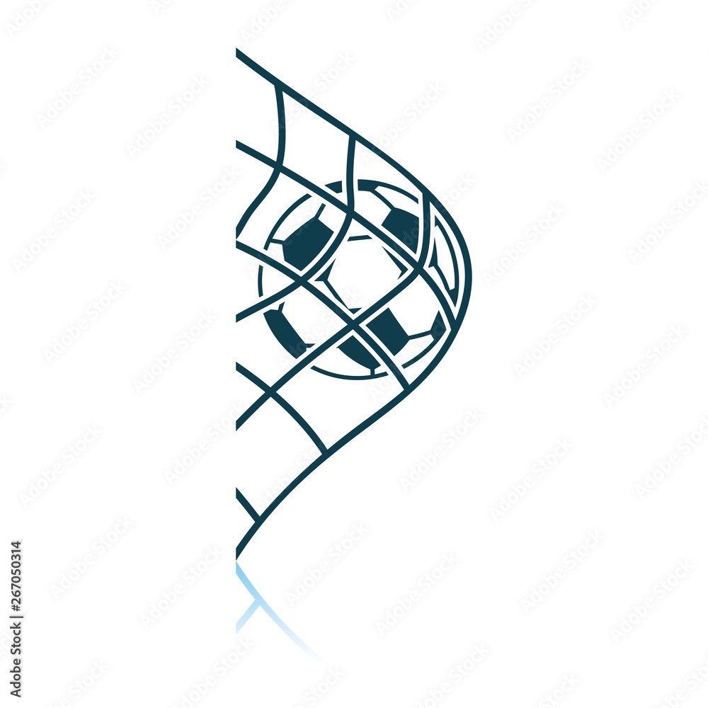 Soccer Ball In Gate Net Icon Soccer Ball In Gate Net Icon