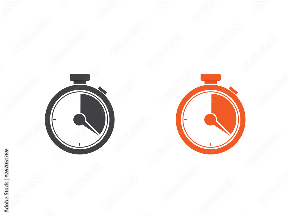 Stopwatch vector icon isolated on white background. Stopwatch vector icon isolated on white background.