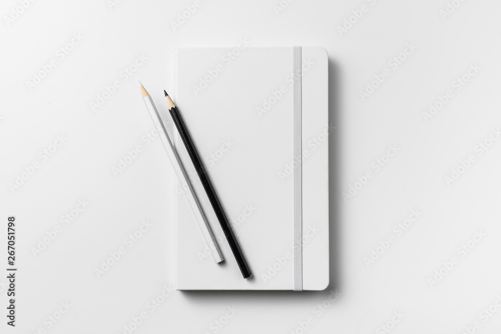 white notebook isolated on white background white notebook isolated on white background