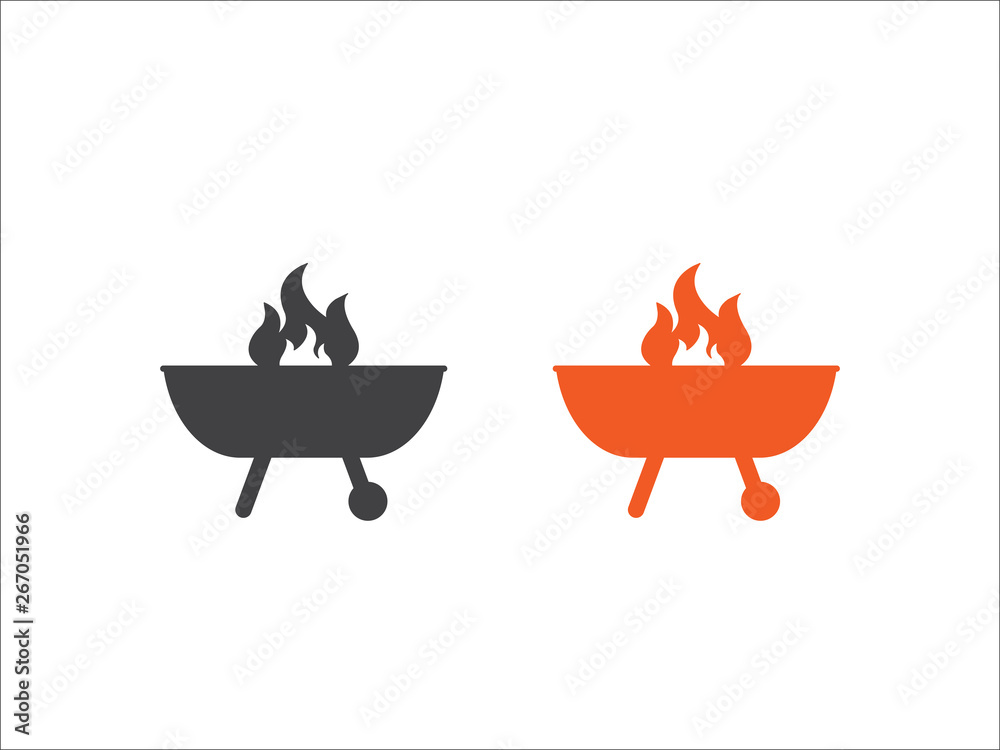 Barbecue Icon Vector isolated on white background. Barbecue Icon Vector isolated on white background.