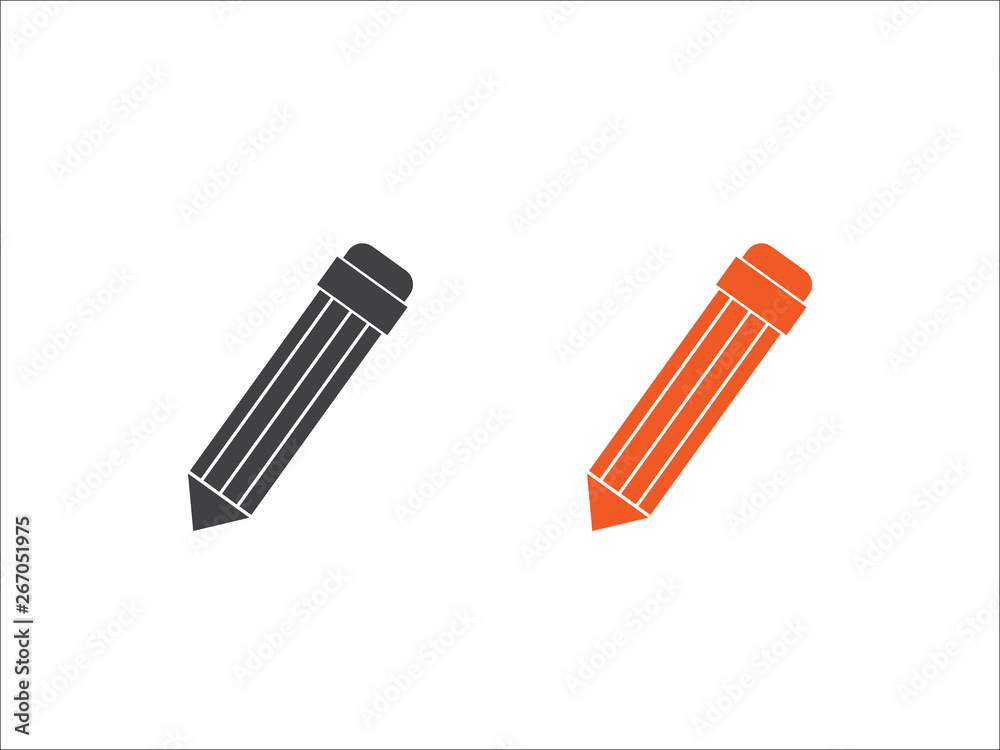 Pencil Icon Vector isolated on white background. Pencil Icon Vector isolated on white background.