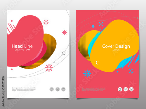Cover design template for annual report. Abstract modern vector illustration. Cover presentation on a4. Abstract presentation templates. 