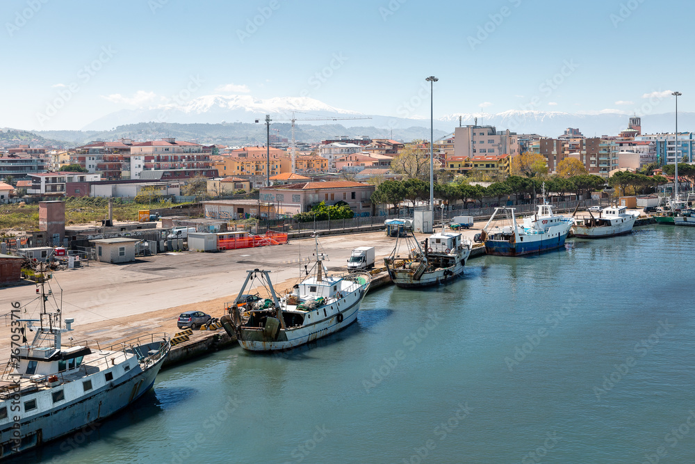 Boats on the Pescara river