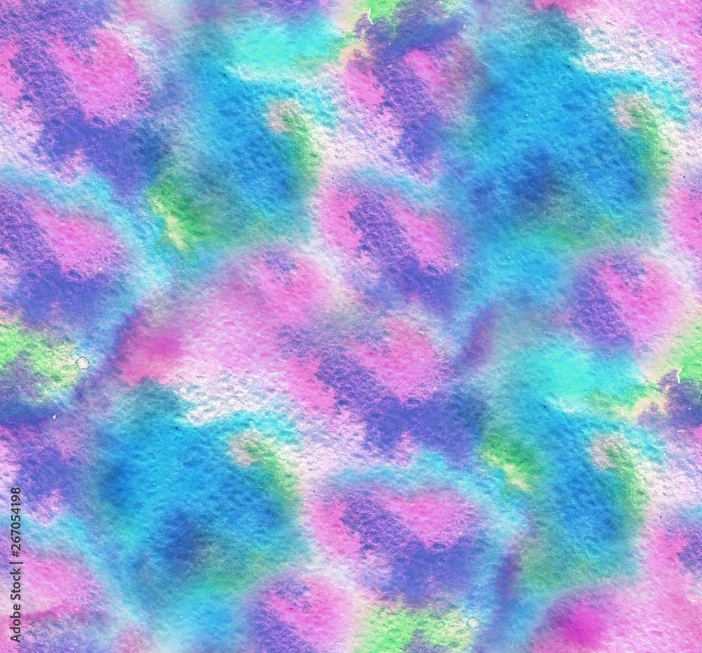 Seamless pattern with watercolor blots, splashes