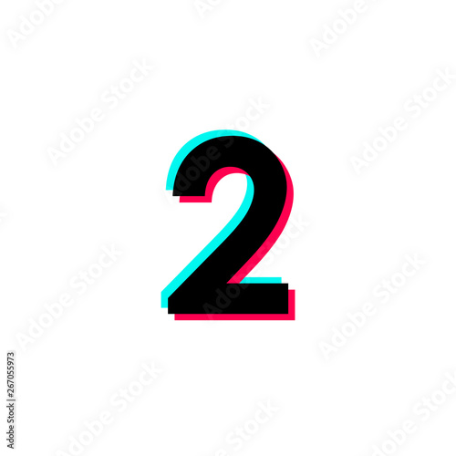 Number 2 Vector Template Design Illustration Design for Anniversary Celebration