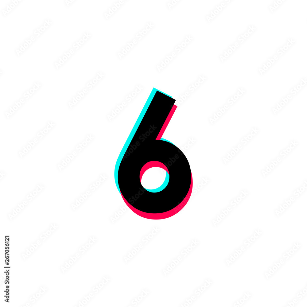 Number 6 Vector Template Design Illustration Design for Anniversary Celebration Number 6 Vector Template Design Illustration Design for Anniversary Celebration