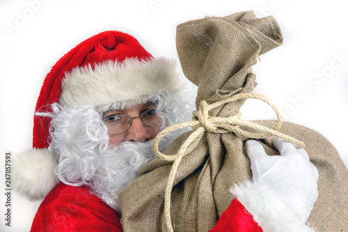 Santa Claus with big sack photo