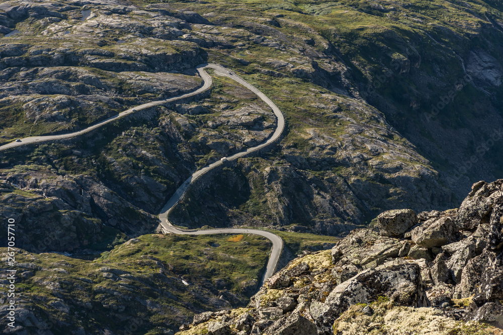 Geirangervegen mountain road on the Dalsnibba plateau, in Norway