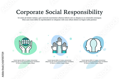 Corporate Social Responsibility Icon Concept